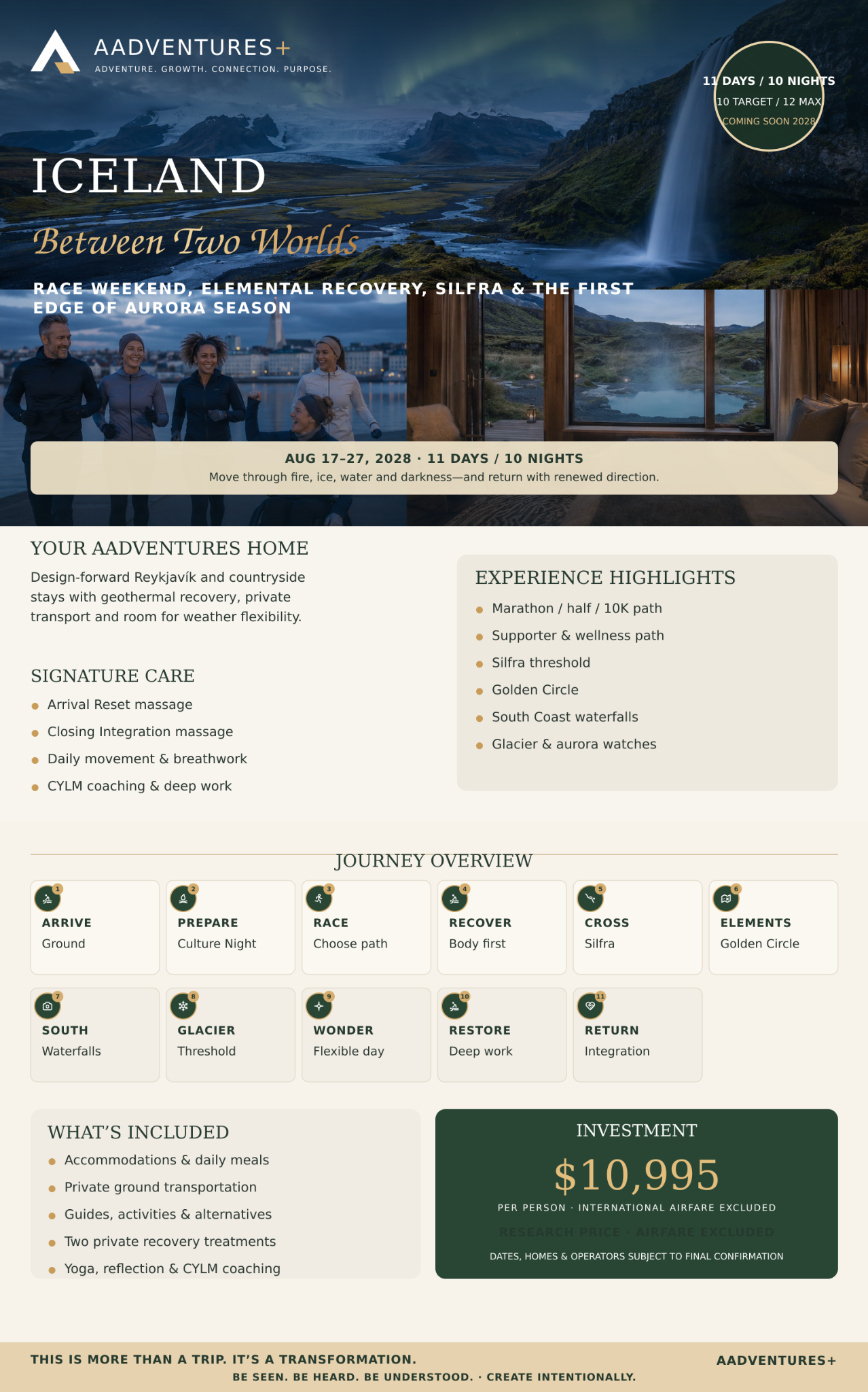 AAdventures+ Iceland Between Two Worlds destination flyer
