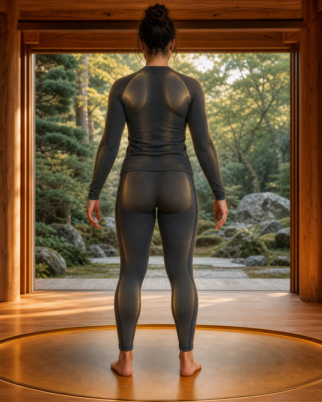 Premium back-view human body study for soft-tissue placement